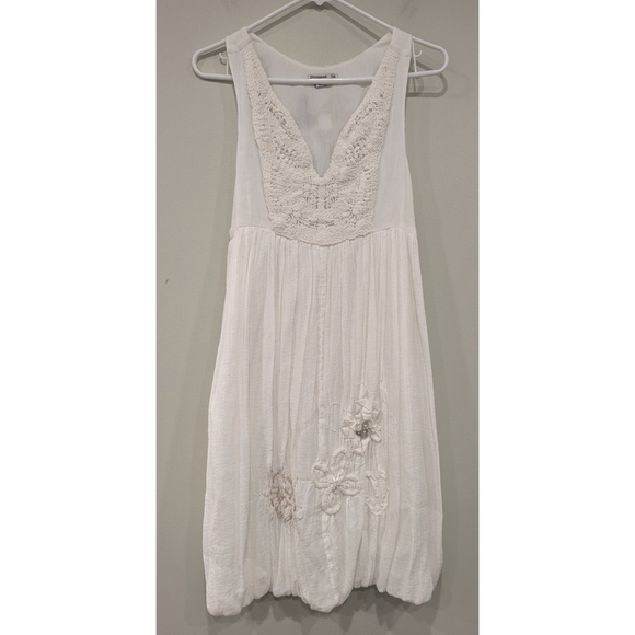 Desigual Cotton Embroidered Bubble Hem Dress Size 6 - Picture 10 of 10